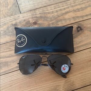 Ray-Ban Dark Gray Aviator Sunglasses